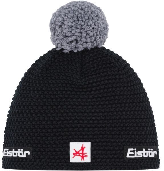 Eisbär JAMIE POMPON Pánska zimná čiapka, čierna, veľkosť