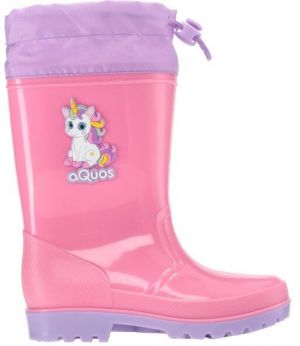 AQUOS RASTY K COLLAR Dievčenské gumáky, ružová, veľkosť