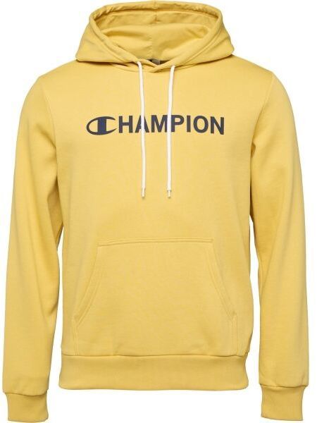 Champion HOODED Pánska mikina, žltá, veľkosť