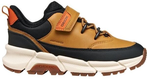 Geox J FLEXYPER PLUS Chlapčenská voľnočasová obuv, hnedá, veľkosť