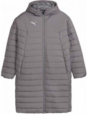 Puma TEAMFINAL BENCH JACKET Pánska zimná bunda, sivá, veľkosť
