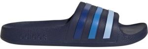 adidas ADILETTE AQUA K Detské šľapky, tmavě modrá, veľkosť