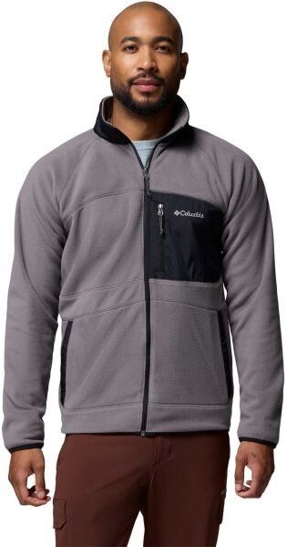 Columbia FAST TREK OVERLAY FULL ZIP Pánska flísová mikina, sivá, veľkosť