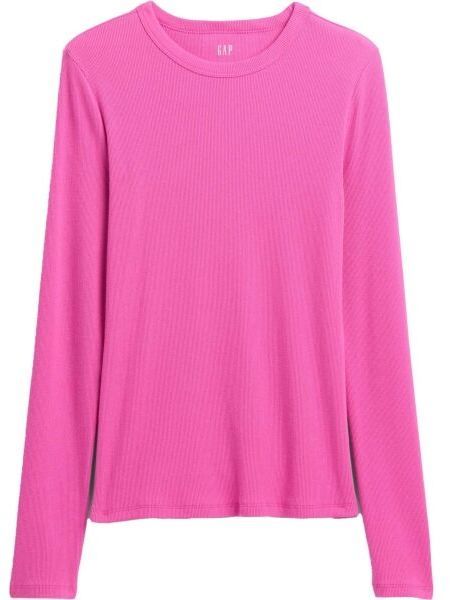 GAP V-FAST LS ESSENTIAL RIB TEE Dámske tričko, ružová, veľkosť