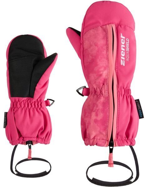Ziener LANGELO-Z AS MINIS Dievčenské lyžiarske palčiaky, ružová, veľkosť