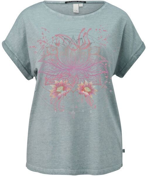 s.Oliver QS PRINT NOOS Dámske tričko, svetlo zelená, veľkosť