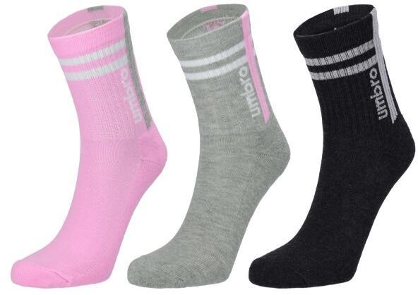 Umbro STRIPED SPORTS SOCKS JNR - 3 PACK Detské  ponožky, sivá, veľkosť 24-27