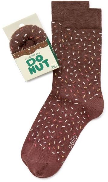 CELIO XMISODNUT Pánske ponožky v darčekovom balení, hnedá, veľkosť