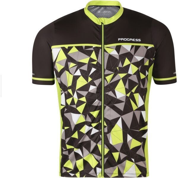 PROGRESS REPRESENT Pánsky cyklistický dres, čierna, veľkosť XXL