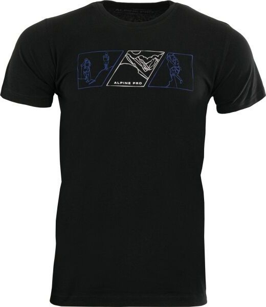 ALPINE PRO MERES Pánske tričko, čierna, veľkosť