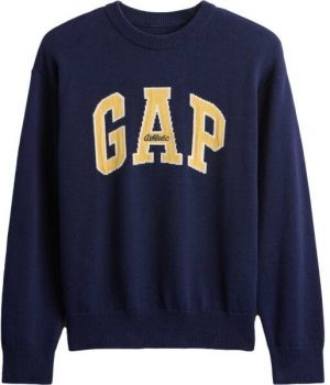 GAP V-JPN GAP ATHLETIC LOGO INTARSIA CREW Chlapčenský sveter, tmavo modrá, veľkosť