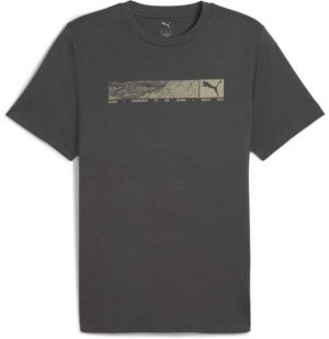 Puma TECH GRAPHIC TEE Pánske tričko, tmavě šedá, veľkosť