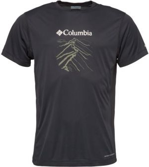 Columbia ZERO RULES LIGHT SS GRAPHIC CREW Pánske tričko, čierna, veľkosť