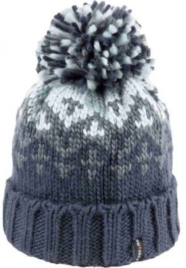 Finmark WINTER HAT Zimná pletená čiapka, modrá, veľkosť UNI