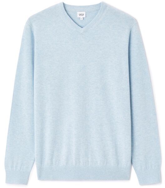 CELIO DECOTONV Pánsky sveter, svetlomodrá, veľkosť