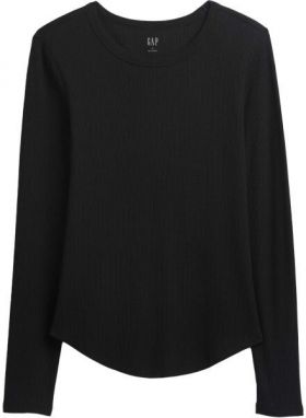 GAP V-LS OPP WAFFLE TEE Dámske tričko, čierna, veľkosť