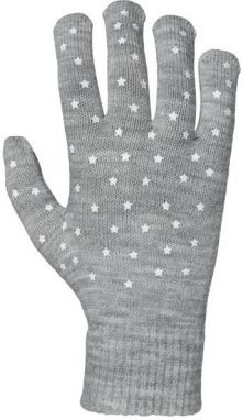 Lewro FAYE Detské pletené rukavice, sivá, veľkosť 4-7Y