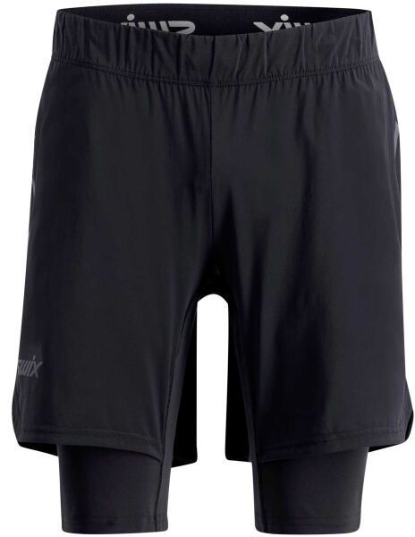 Swix PACE HYBRID Pánske bežecké šortky, čierna, veľkosť