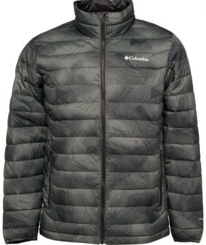Columbia POWDER LITE™ II PRINTED JACKET Pánska zimná bunda, tmavo sivá, veľkosť