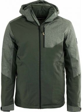 ALPINE PRO LEND Pánska lyžiarska bunda, khaki, veľkosť