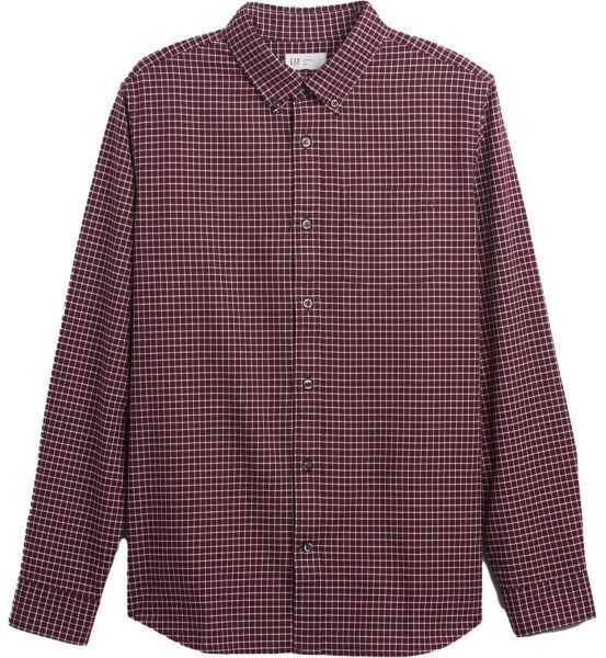 GAP V-LS STANDARD OXFORD Pánska košeľa, červená, veľkosť