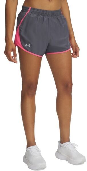 Under Armour FLY BY 3'' Dámske kraťasy, tmavo sivá, veľkosť