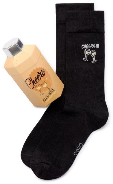 CELIO XMISOCHAMP Pánske ponožky v darčekovom balení, čierna, veľkosť