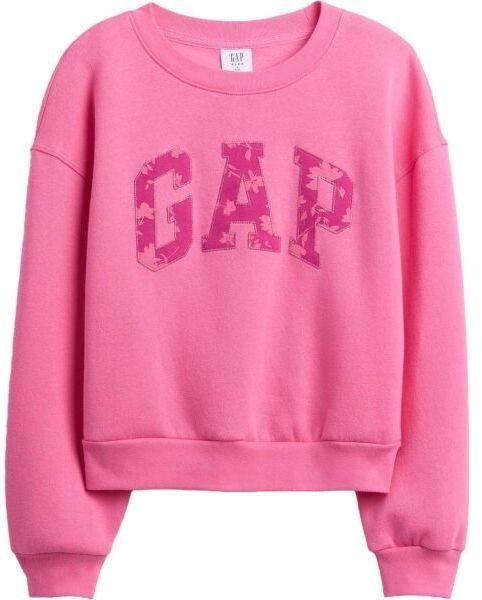 GAP V-LOGO WEDGE CREW Dievčenská mikina, ružová, veľkosť