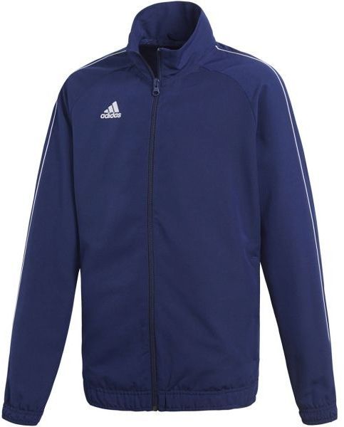 adidas CORE18 PRE JKTY Chlapčenská futbalová bunda, tmavo modrá, veľkosť