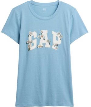 GAP V-FRNCH SS LOGO CLSSC TEE FA25 Dámske tričko, svetlomodrá, veľkosť