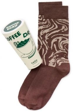 CELIO XMISOCOFFE Pánske ponožky v darčekovom balení, hnedá, veľkosť