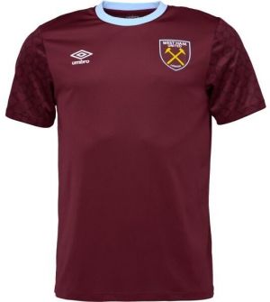 Umbro WEST HAM HOME PRE MATCH SS TEE Pánske futbalové tričko, vínová, veľkosť