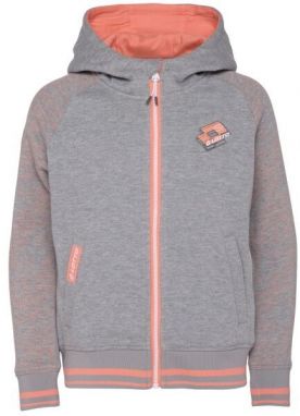 Lotto MANET Dievčenská celorozopínacia mikina s kapucňou, sivá, veľkosť 140-146