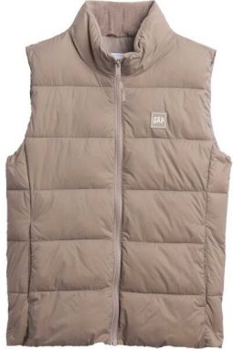 GAP V-FRCH LOGO LW PUFFER Dámska vesta, béžová, veľkosť