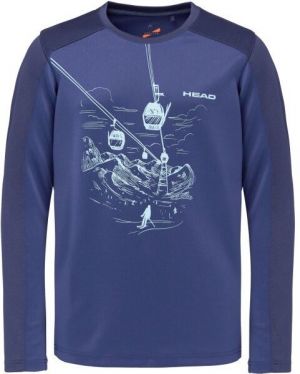 Head MORIS Chlapčenské tričko s dlhým rukávom, tmavo modrá, veľkosť 116-122