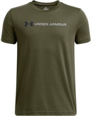 Under Armour LOGO WORDMARK Detské tričko, tmavo zelená, veľkosť M