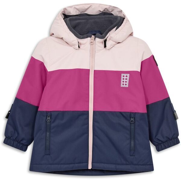 LEGO® kidswear LWJERI 702 Dievčenská zimná bunda, ružová, veľkosť