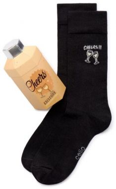 CELIO XMISOCHAMP Pánske ponožky v darčekovom balení, čierna, veľkosť