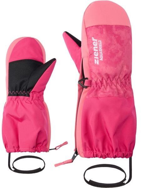 Ziener LEVI-Z AS MINIS Dievčenské lyžiarske palčiaky, ružová, veľkosť