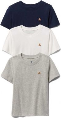 GAP V-BF SS SLD T 3PK Chlapčenské tričko, biela, veľkosť 4Y