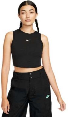 Nike W SPORTSWEAR ESSNTILALS RIB CRP TANK Dámske tielko, čierna, veľkosť
