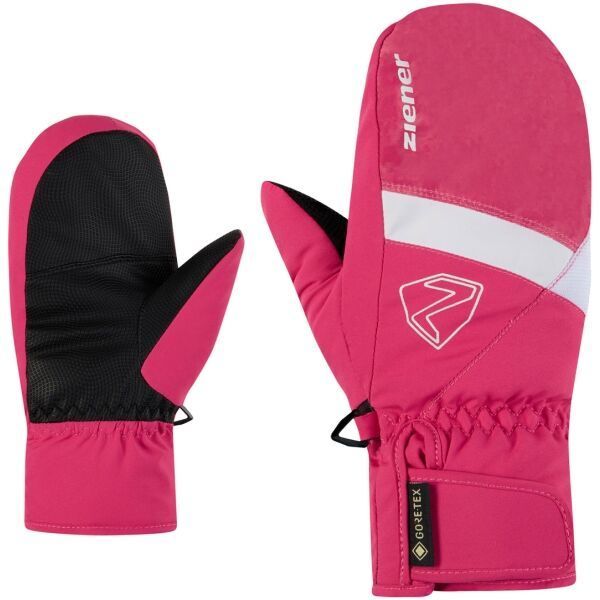Ziener LEVIN-Z GTX MITTEN JUNIOR Dievčenské lyžiarske palčiaky, ružová, veľkosť