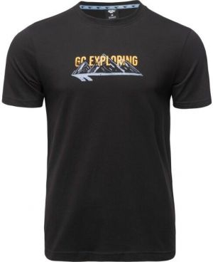 Hi-Tec HOUCINE Pánske bavlnené tričko, čierna, veľkosť