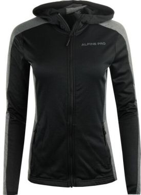 ALPINE PRO SELEDA Dámska mikina s kapucňou, čierna, veľkosť