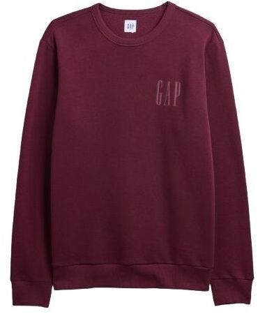 GAP V-LW DB FLEECE Pánska mikina, vínová, veľkosť