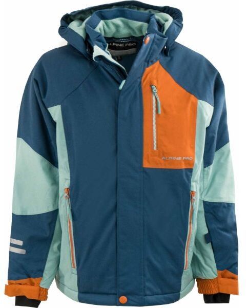 ALPINE PRO SORBO Detská lyžiarska bunda, modrá, veľkosť 128-134