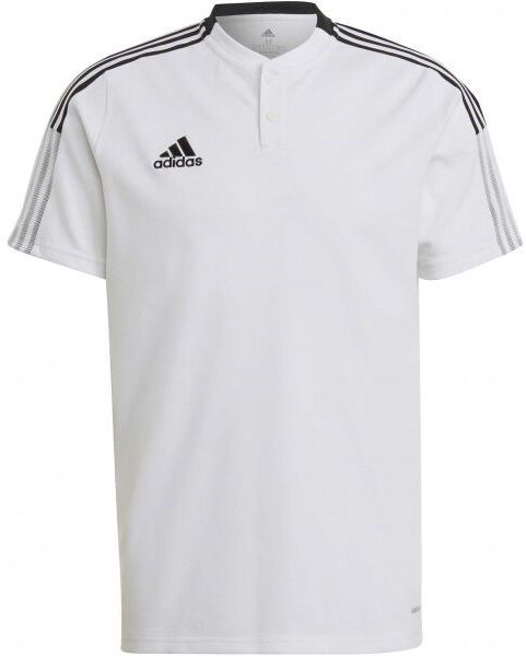 adidas TIRO21 POLO Pánske futbalové tričko, biela, veľkosť XXXL
