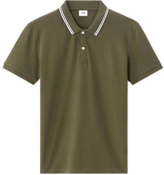CELIO LEPRIME Pánska polokošeľa, khaki, veľkosť