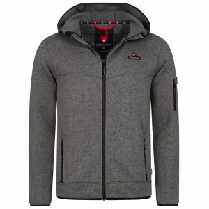 HOHENHORN TACUL Pánska flísová mikina, tmavo sivá, veľkosť