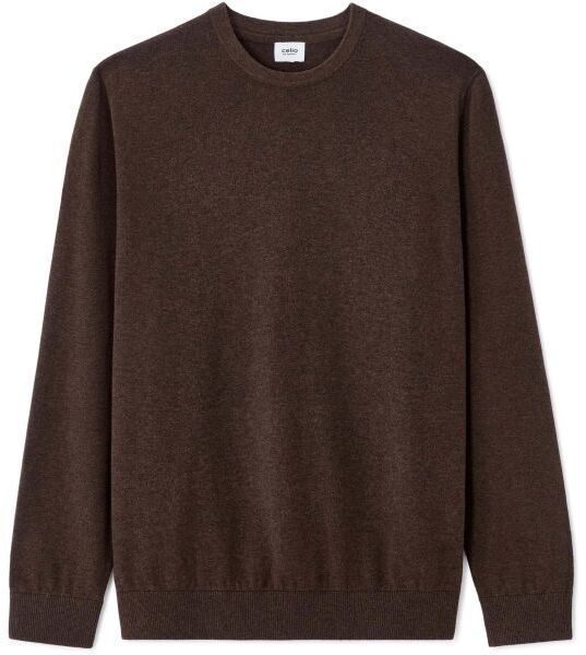 CELIO DECOTON Pánsky sveter, hnedá, veľkosť